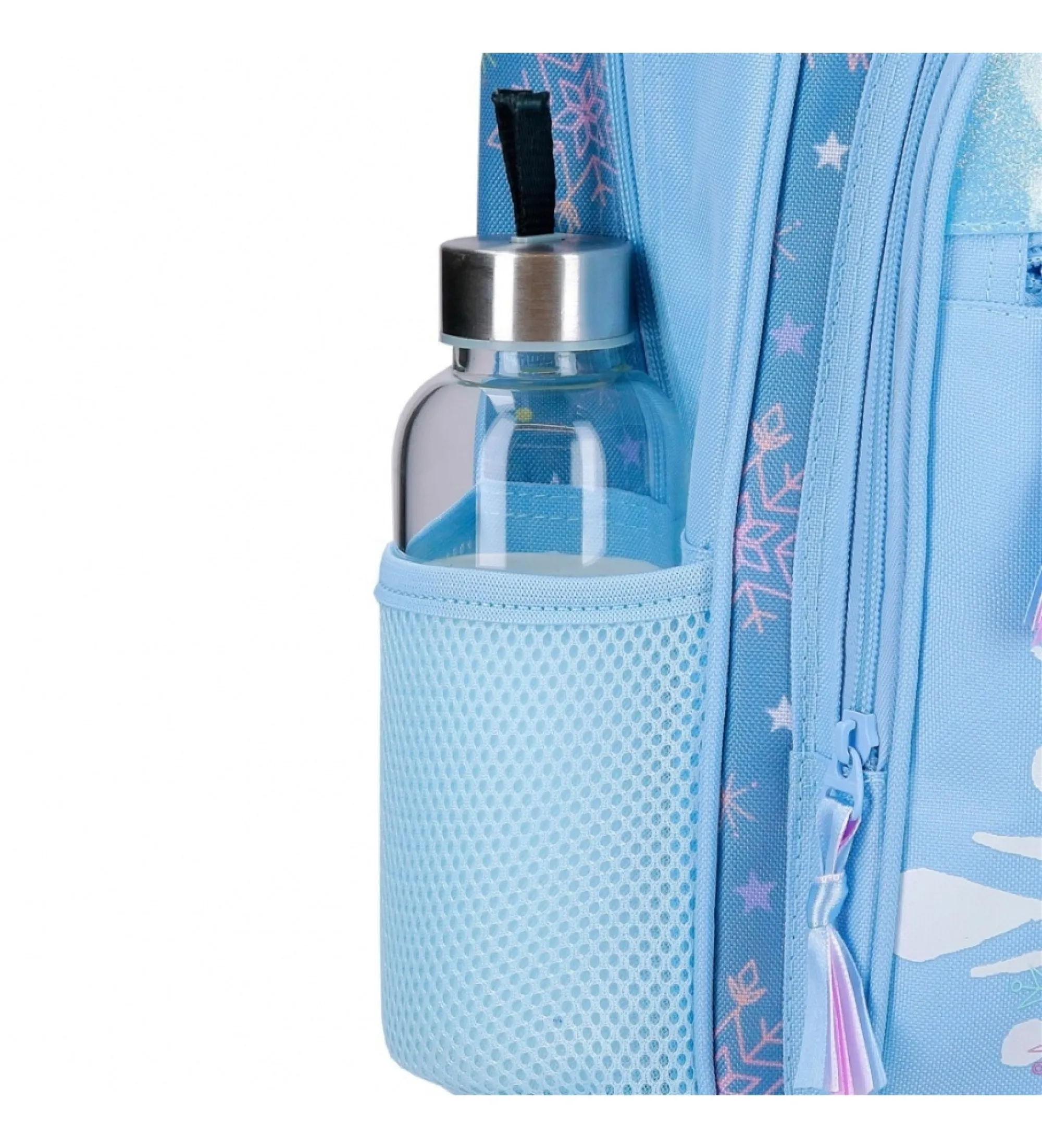 Mochila escolar Frozen Magic ice 38cm con carro azul