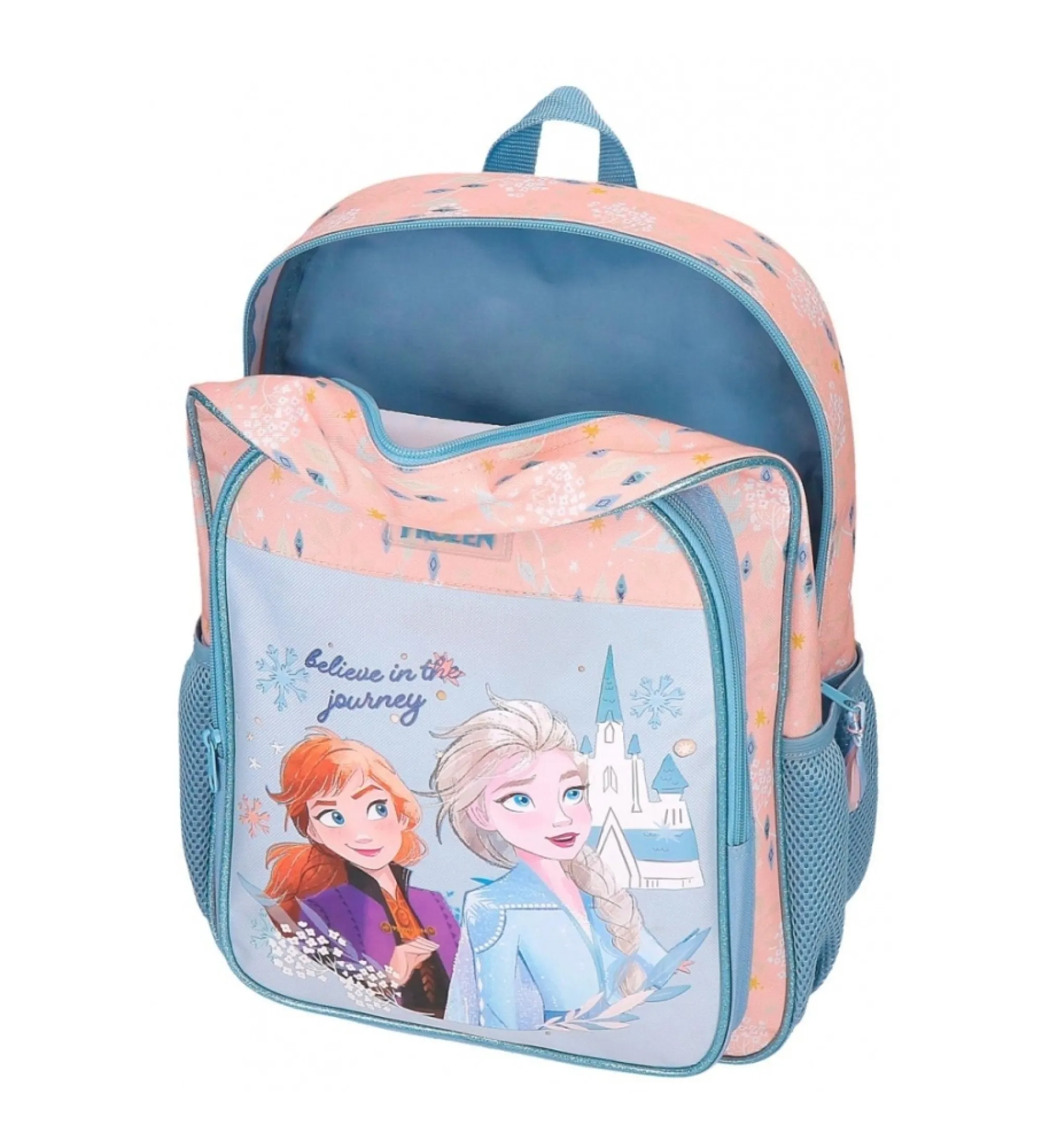 Mochila Frozen Believe in the journey 40 cm azul