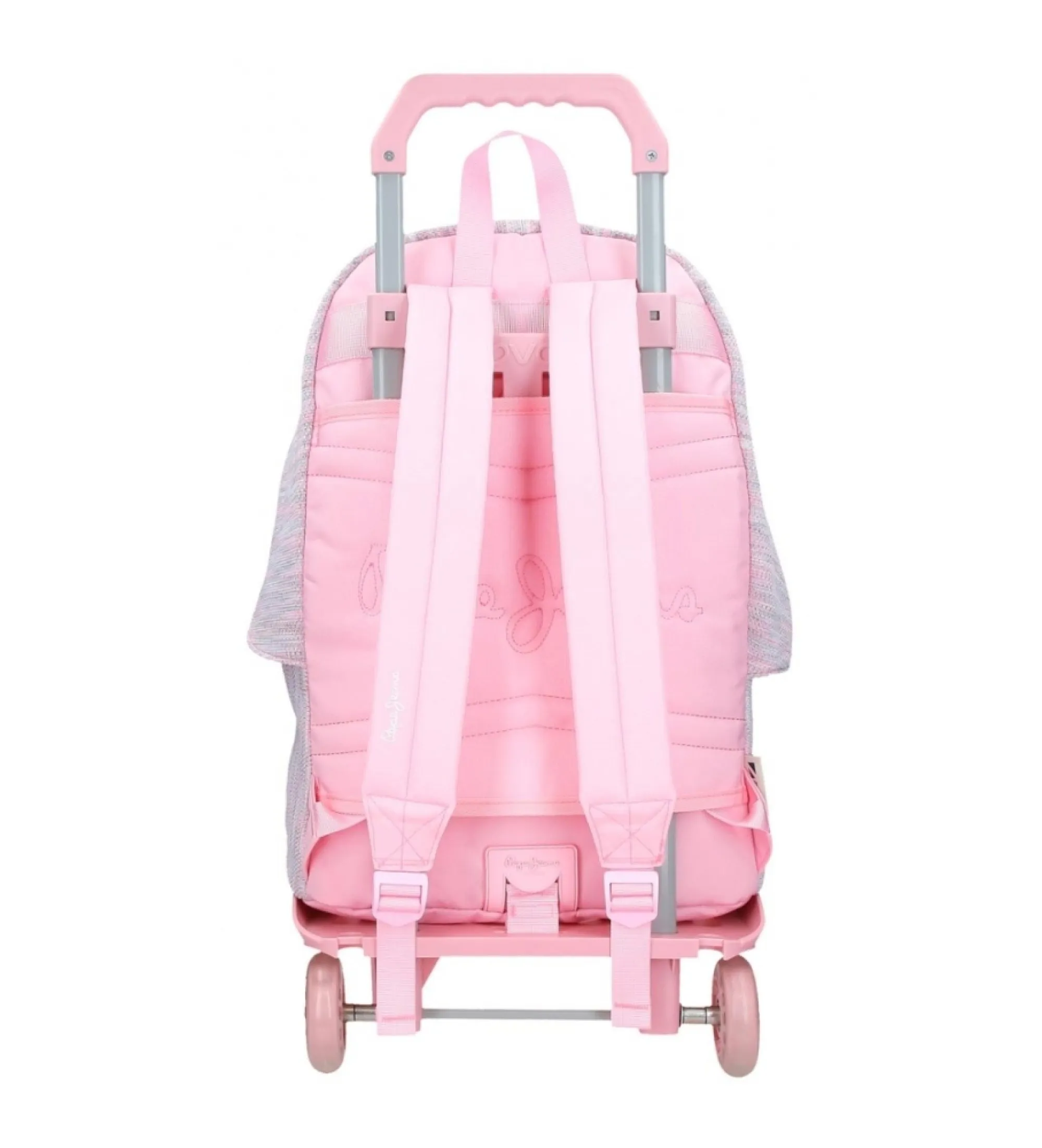 Mochila Miri 42 cm con carro rosa