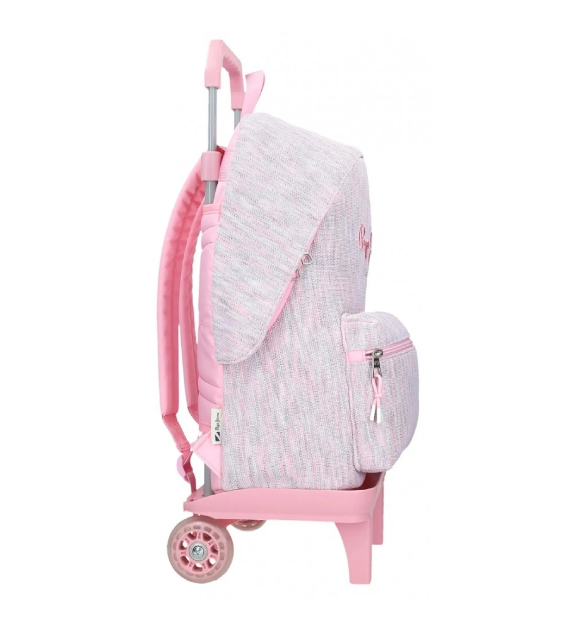 Mochila Miri 42 cm con carro rosa