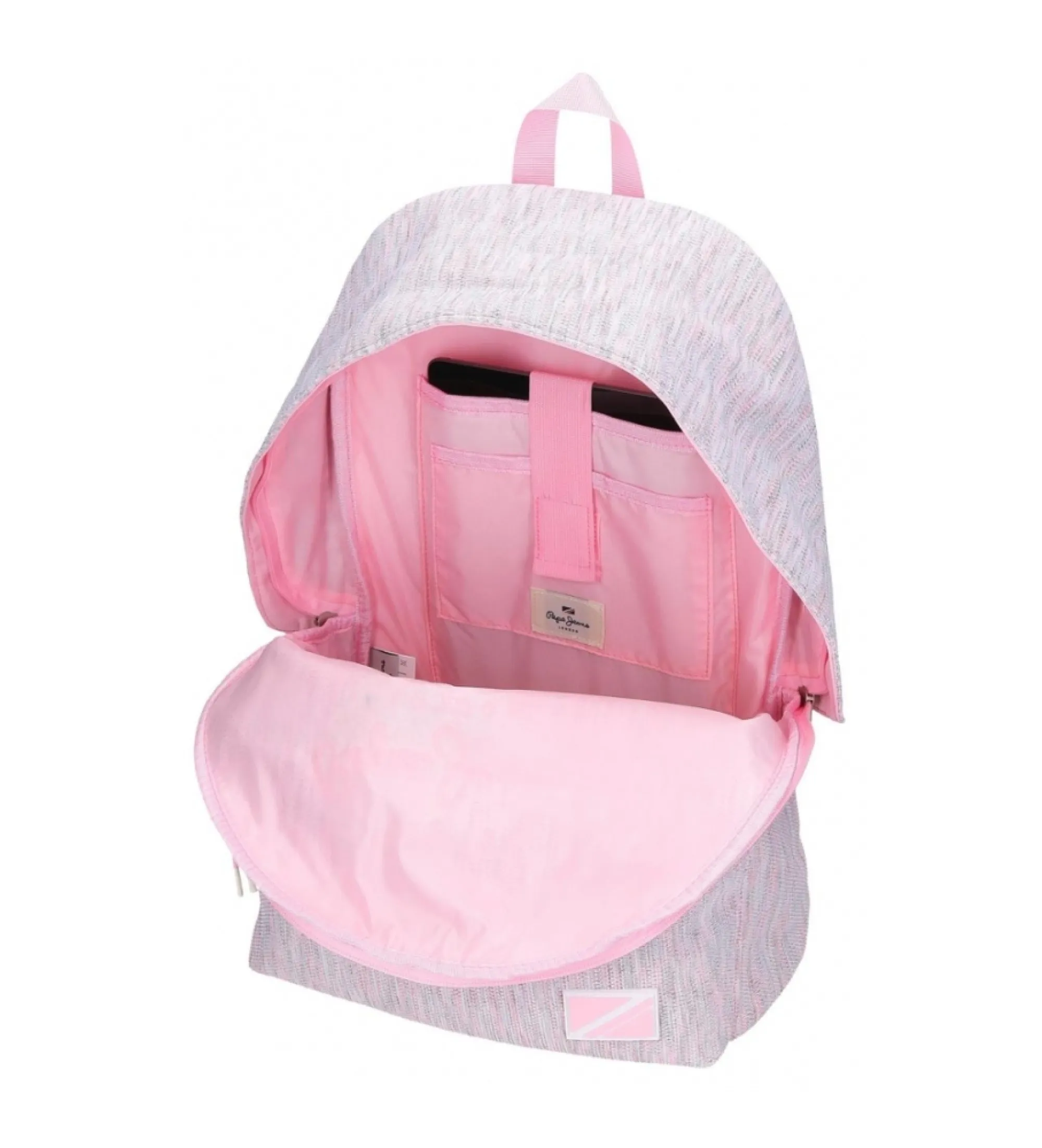 Mochila Miri 42 cm con carro rosa