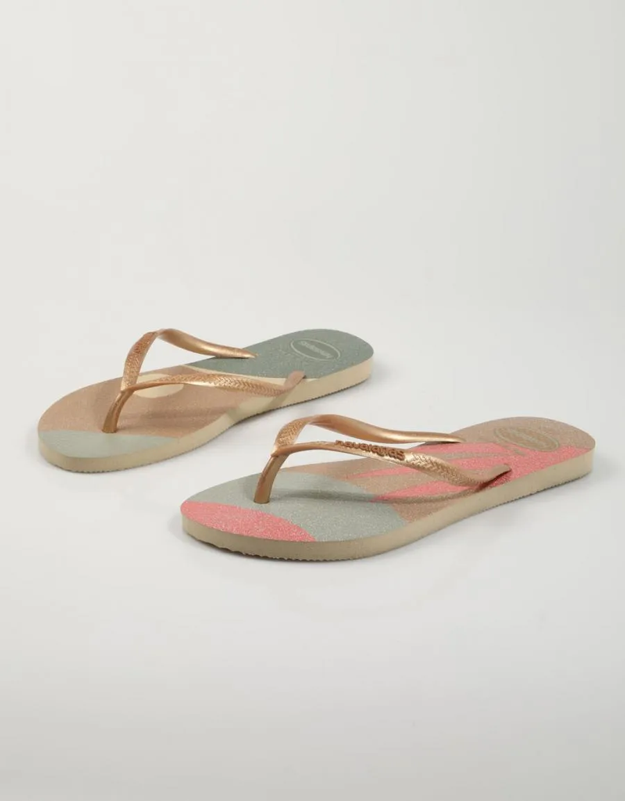  nu pieds HAVAIANAS Slim en Or 79276