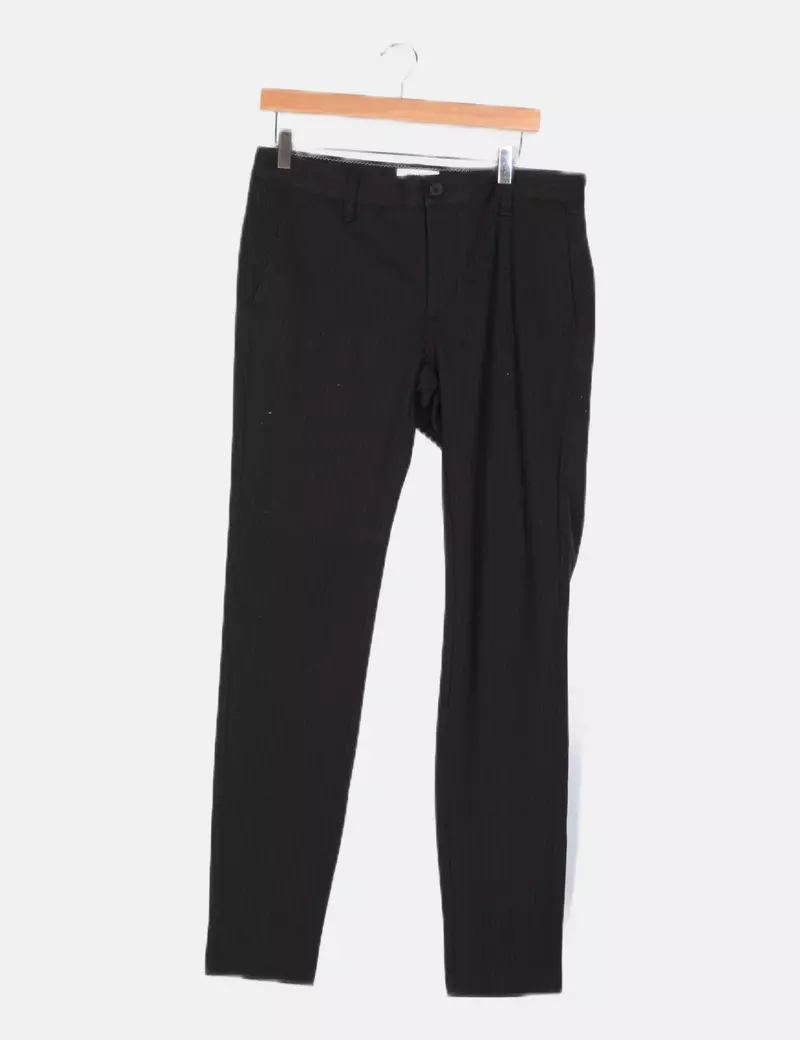 ONLY & SONS Pantalón chino negro rayas