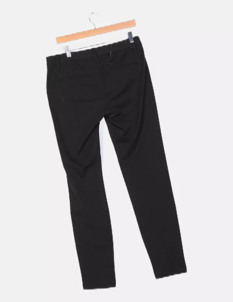 ONLY & SONS Pantalón chino negro rayas