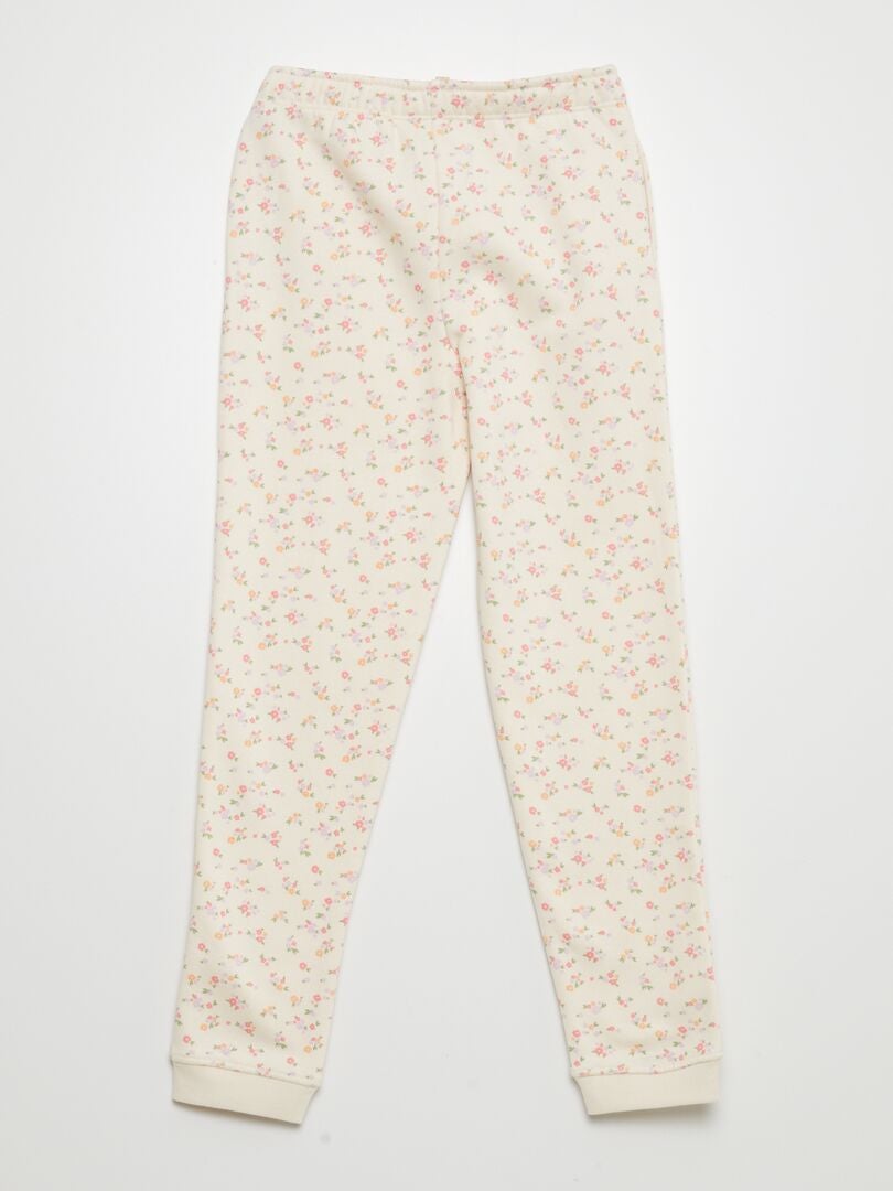 Pantalón de chándal estampado - BEIGE