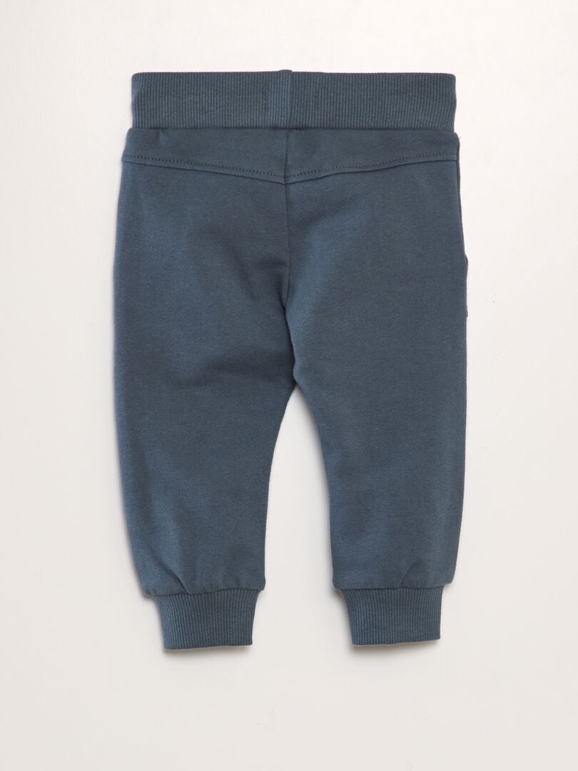 Pantalón de chándal liso de punto - azul