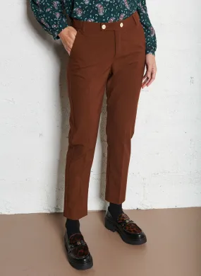 Pantalón de pinzas en marron