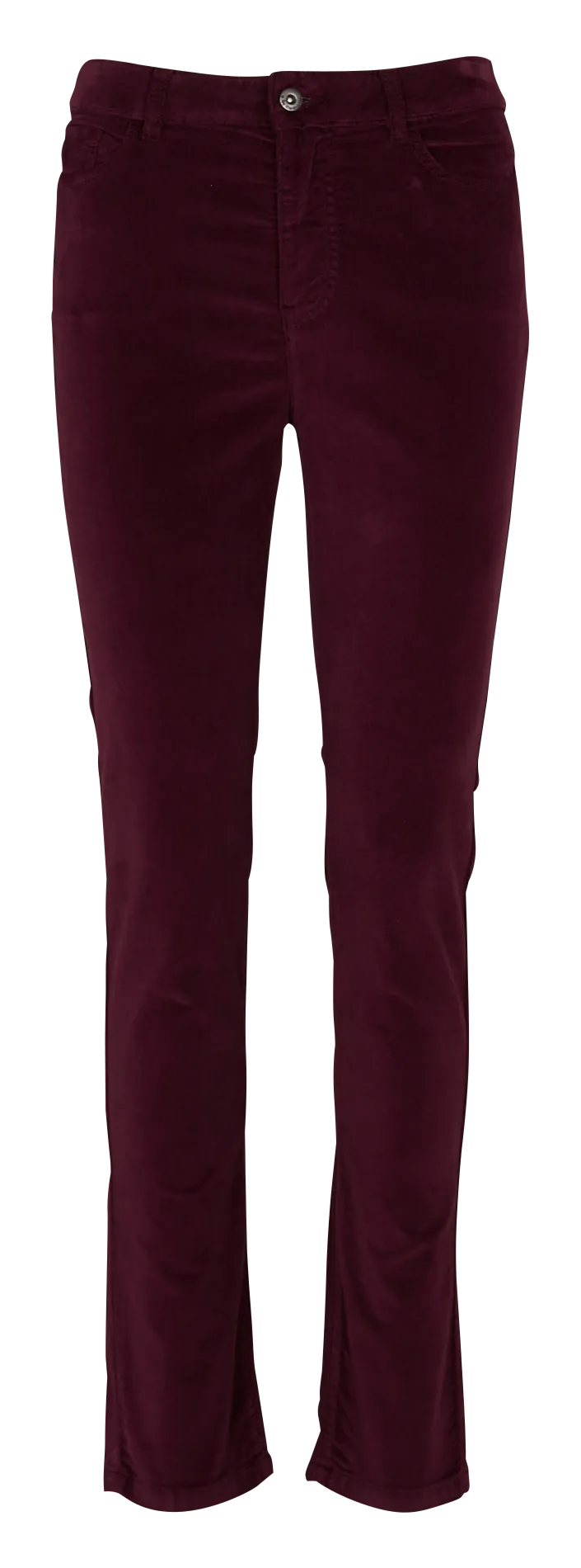 Pantalón slim de mezcla de algodón orgánico en violeta