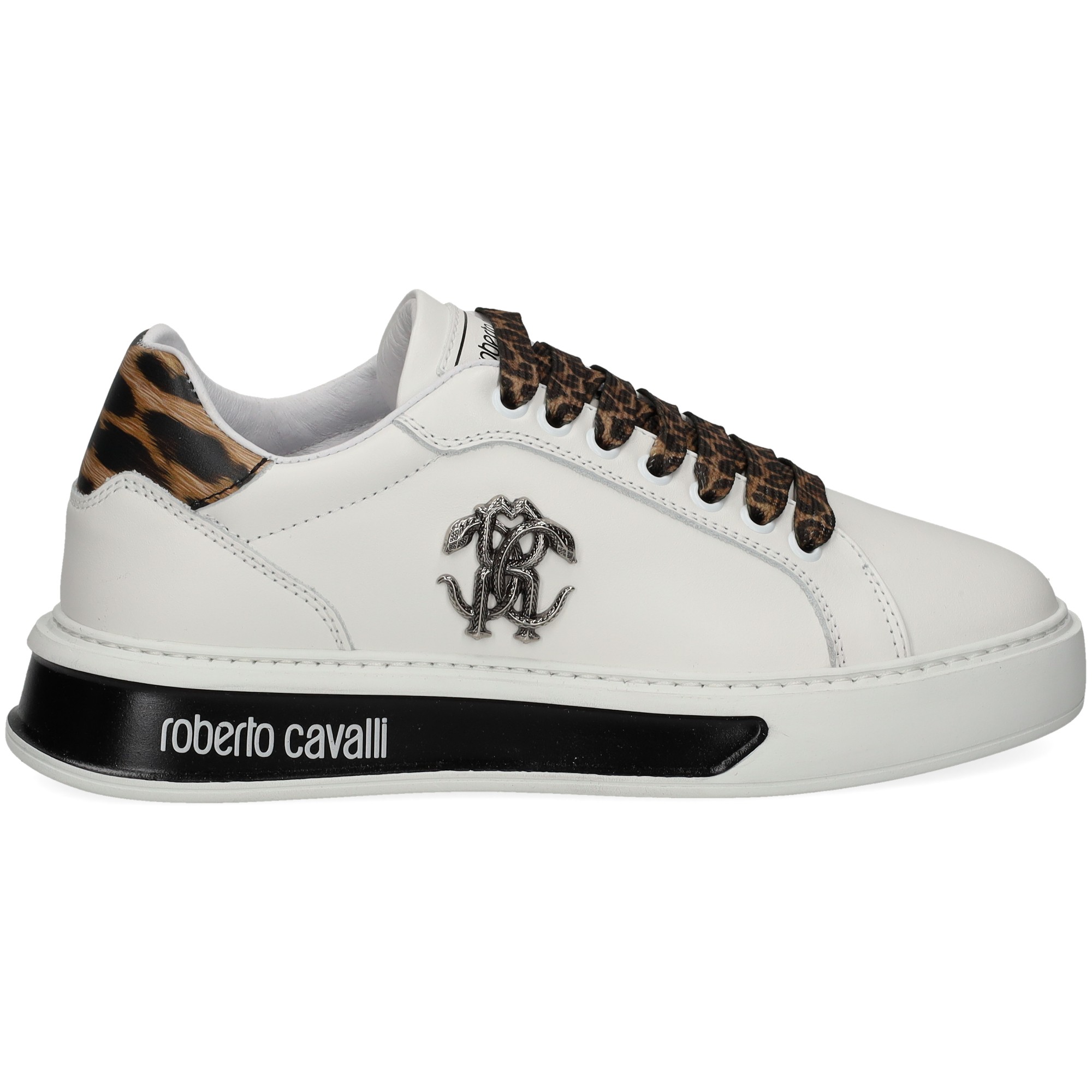 ROBERTO CAVALLI Zapatillas de Mujer WHITE LEOPARD