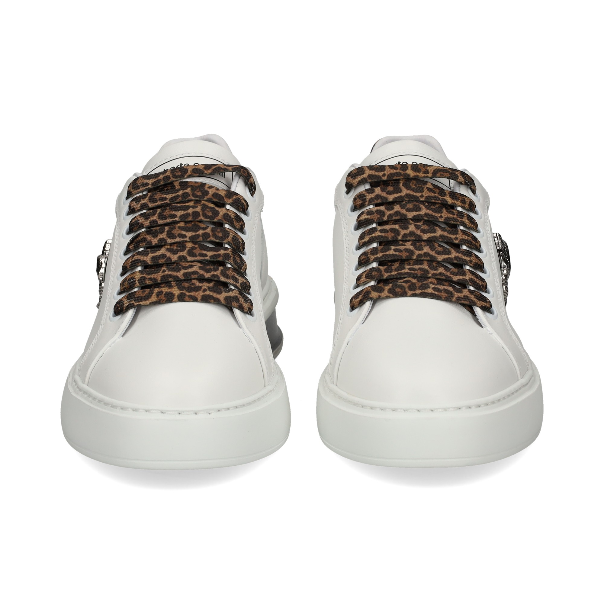 ROBERTO CAVALLI Zapatillas de Mujer WHITE LEOPARD