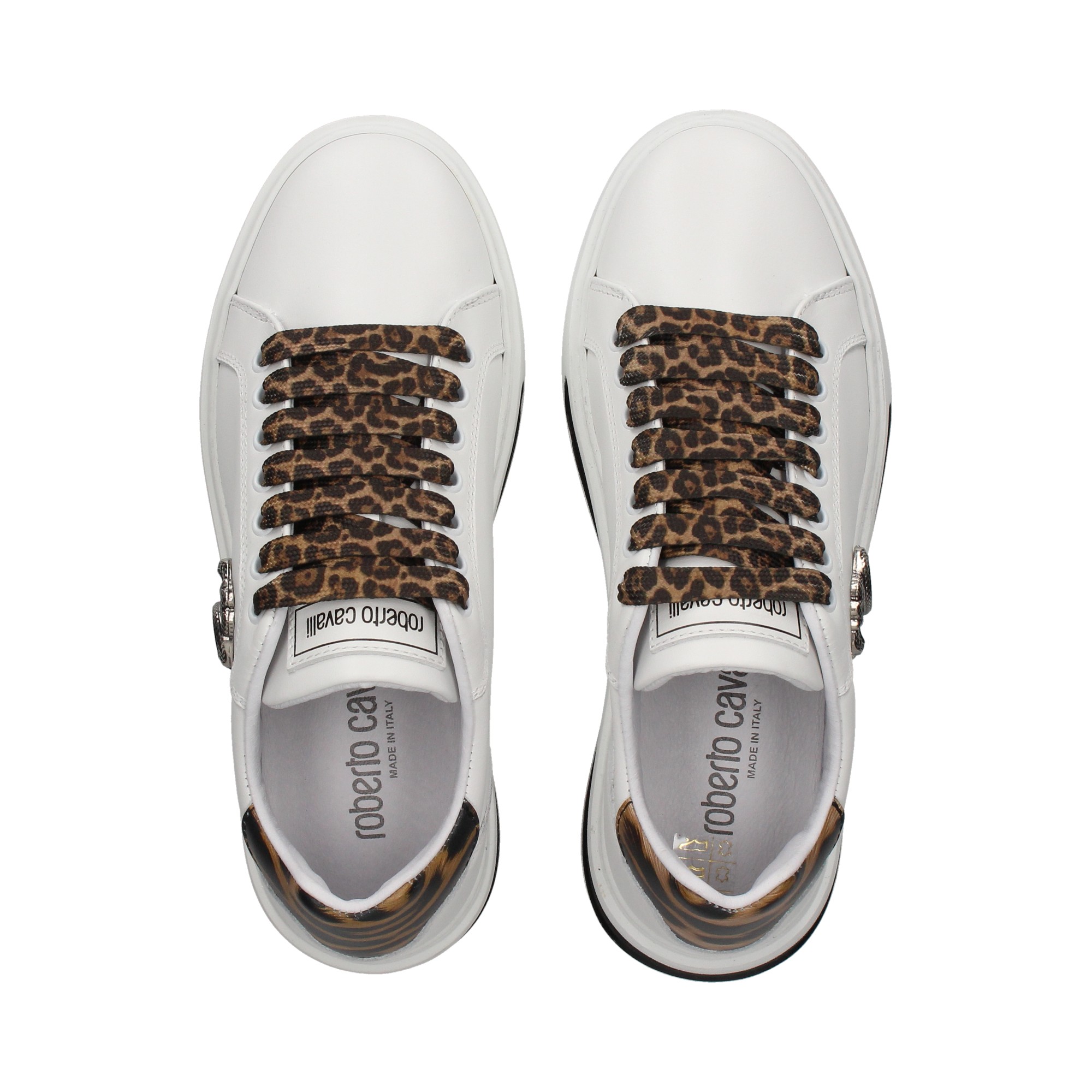 ROBERTO CAVALLI Zapatillas de Mujer WHITE LEOPARD