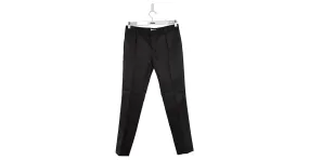 Saint Laurent Pantalón slim fit de seda Negro 