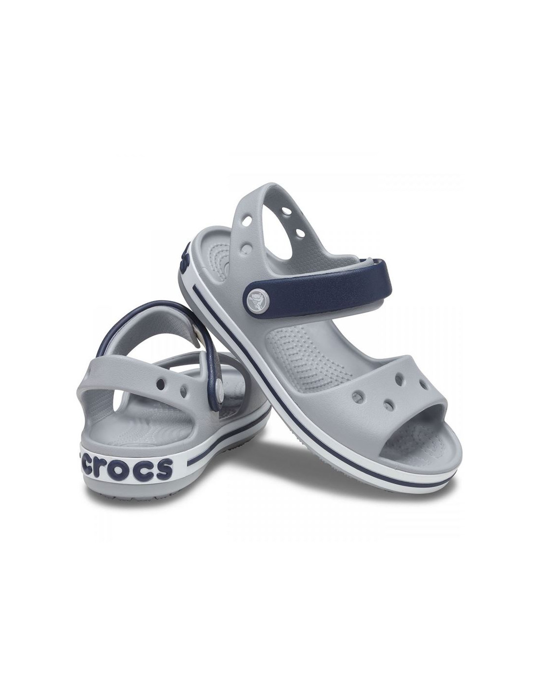 Sandalias Crocs Crocband Light Grey/Navy Infantil