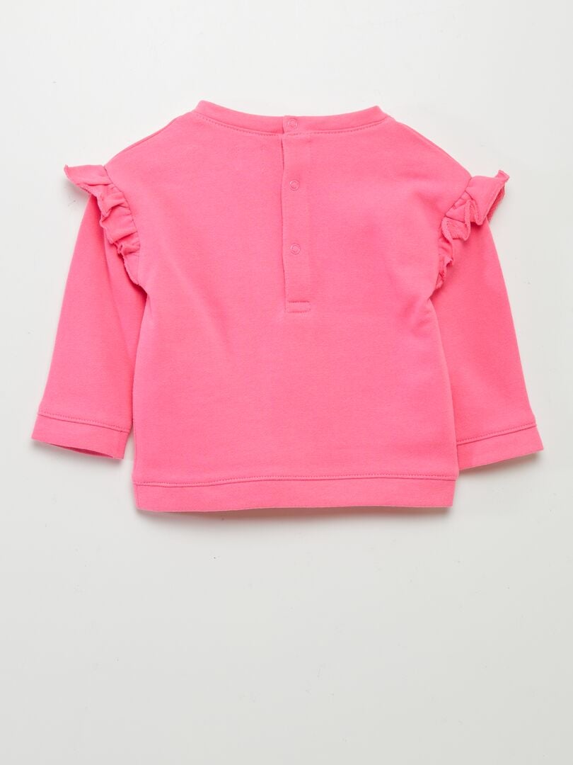 Sudadera de chándal con volantes - rosa