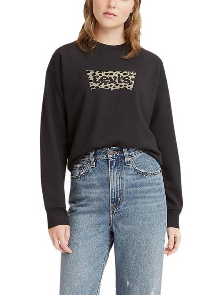 Sudadera Levis Leopard negro para mujer