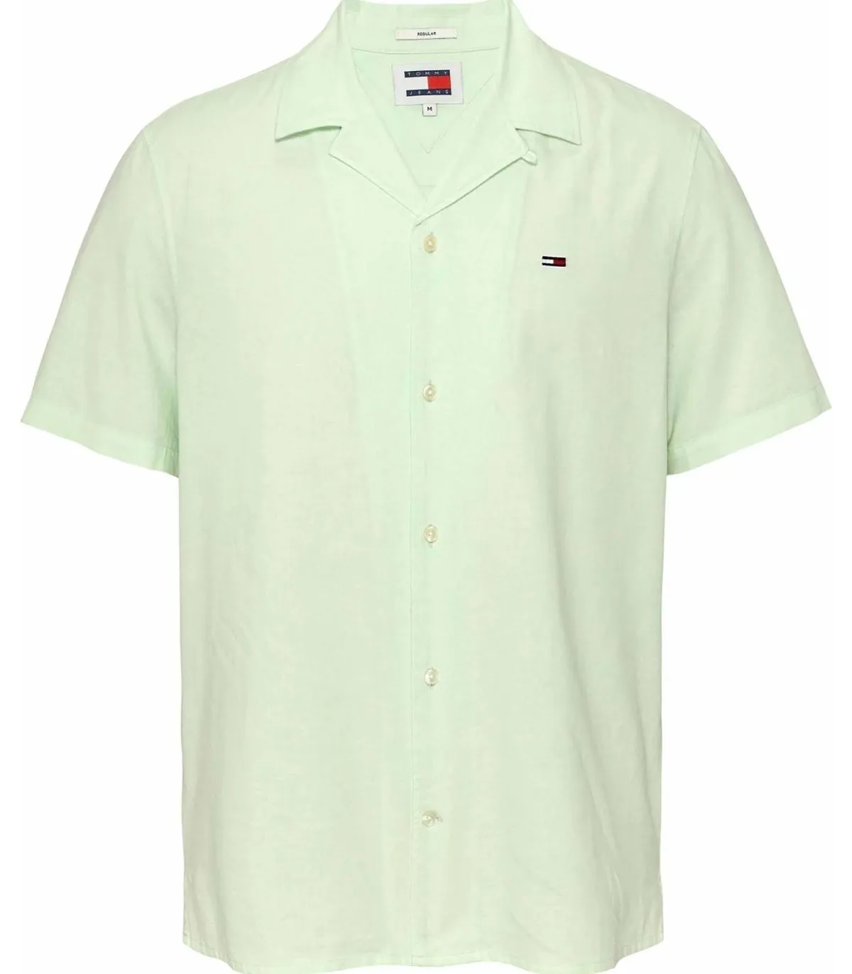 Tommy Jeans Linen Blend Camp Camisa Hombre