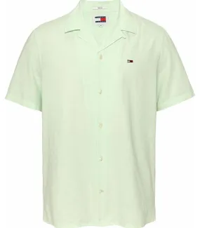 Tommy Jeans Linen Blend Camp Camisa Hombre