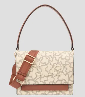 Tous Bolso crossbody beige Kaos Icon monogram Mujer