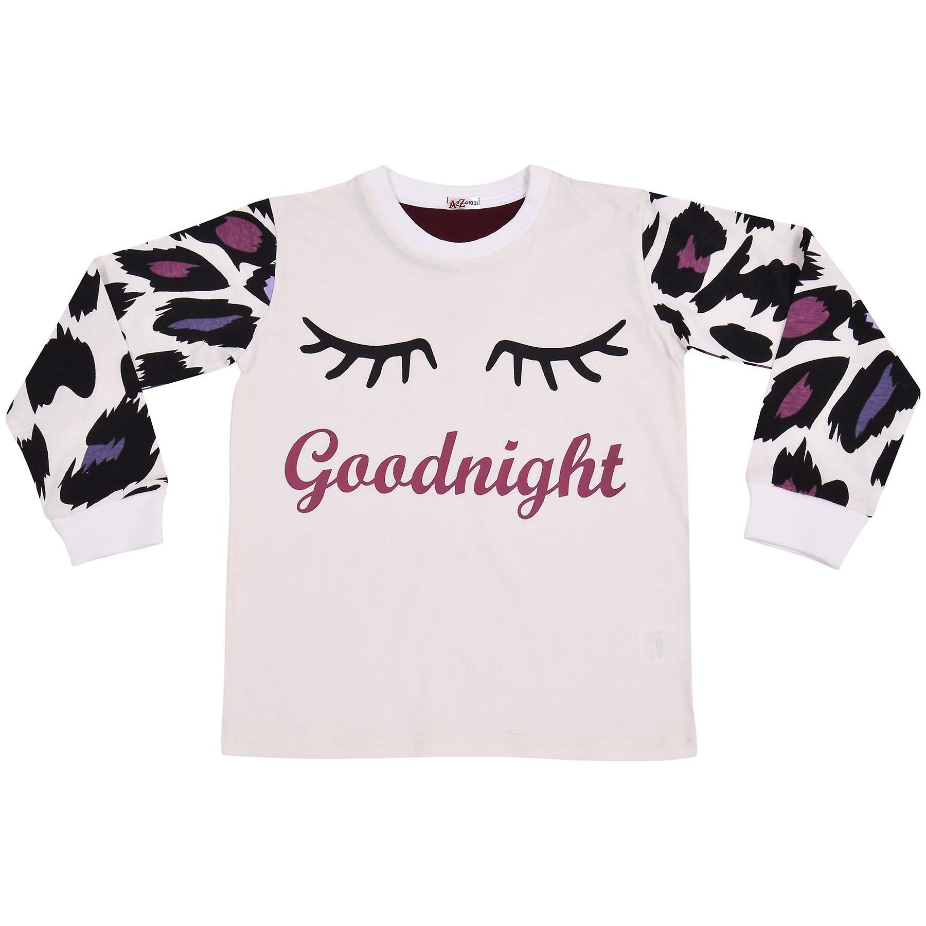 Unisex Goodnight Leopard White Pyjamas Set