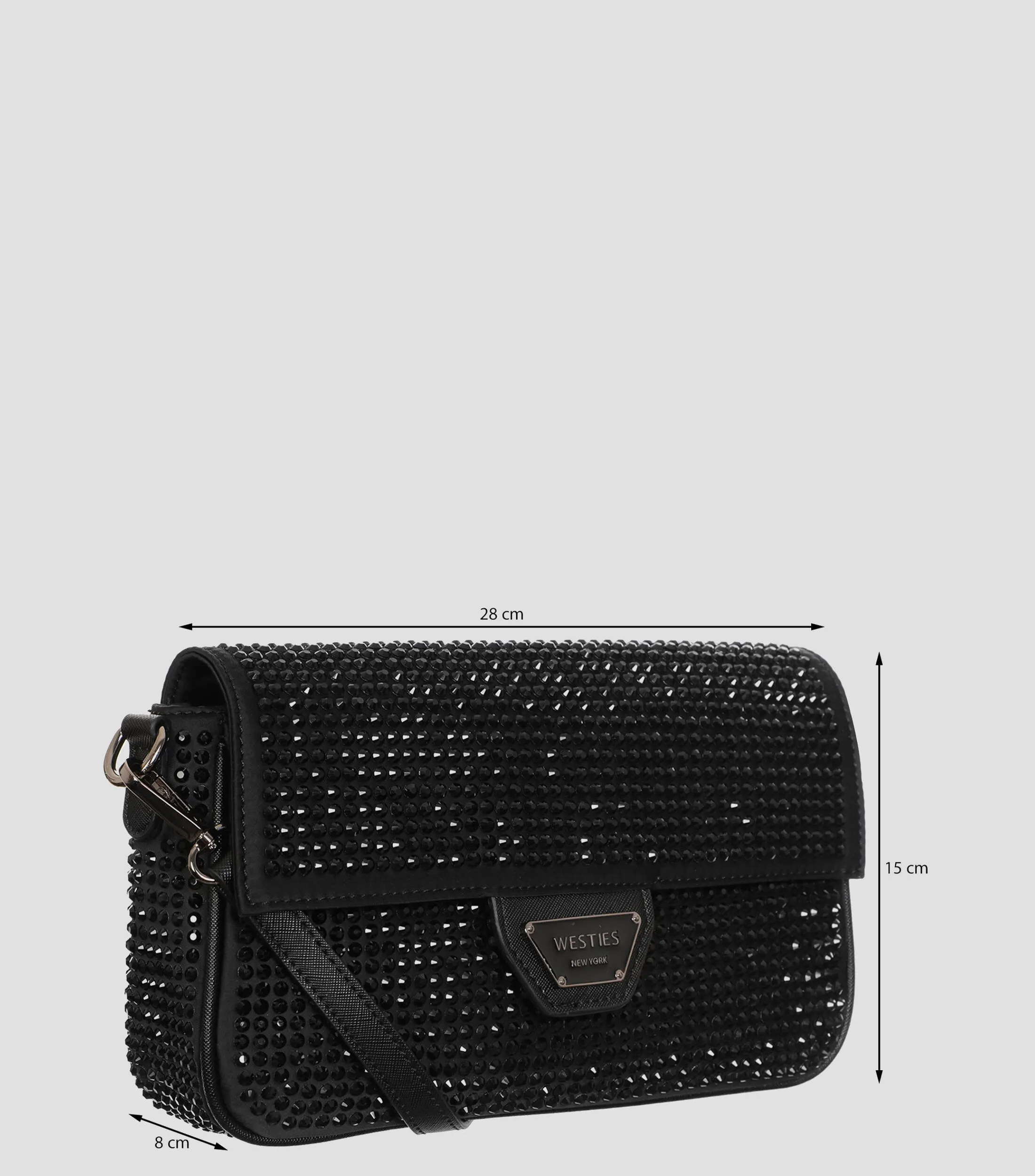 Westies Bolso Crossbody con Strass Mujer