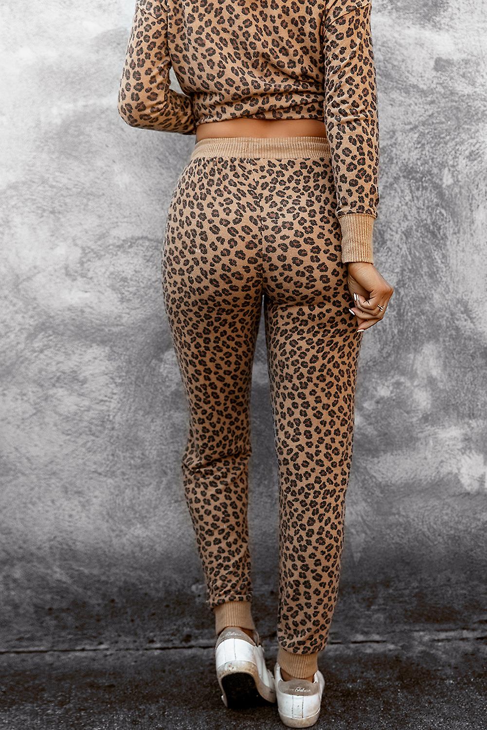 Women's Leopard Pattern Jogger Pants