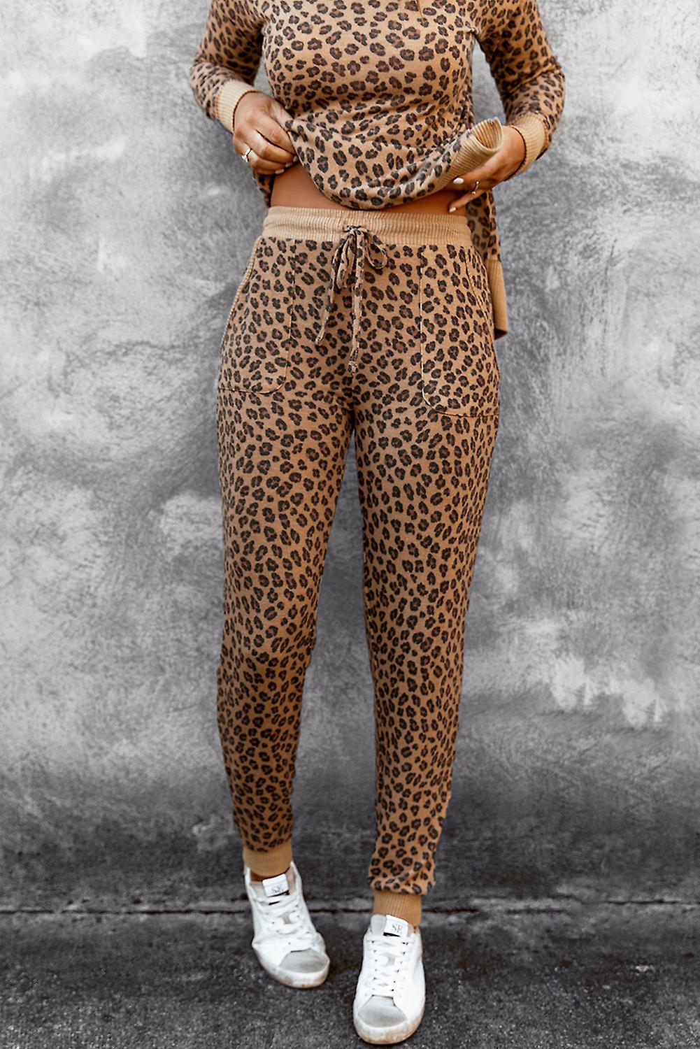 Women's Leopard Pattern Jogger Pants