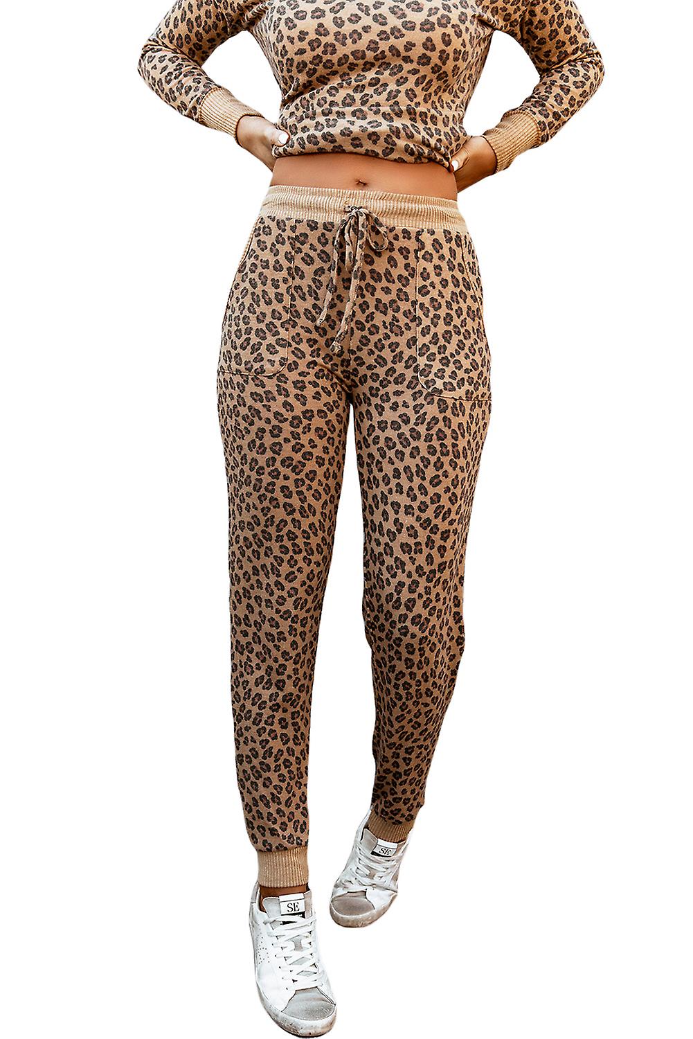 Women's Leopard Pattern Jogger Pants