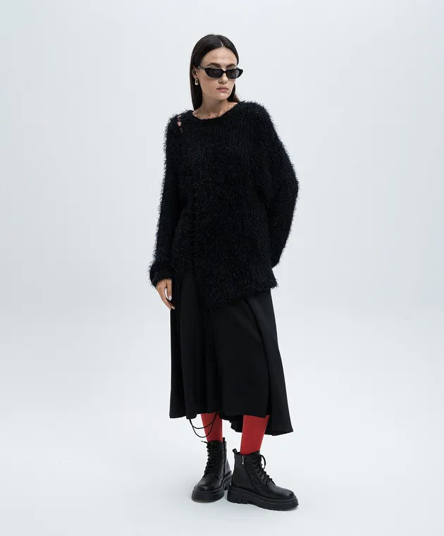 Y`S Yamamoto Black sweater with wool