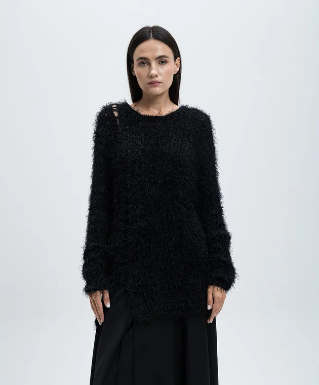 Y`S Yamamoto Black sweater with wool