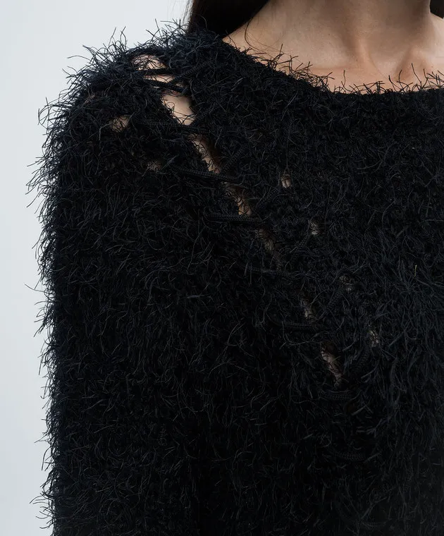 Y`S Yamamoto Black sweater with wool