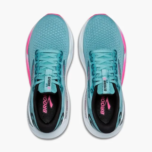 ZAPATILLA RUNNING BROOKS GLYCERIN 21 GTS PARA MUJER AZUL Y ROSA