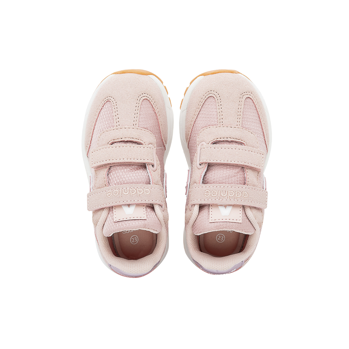 Zapatillas Addnice Los Angeles Flow Velcro Bebe Rosa