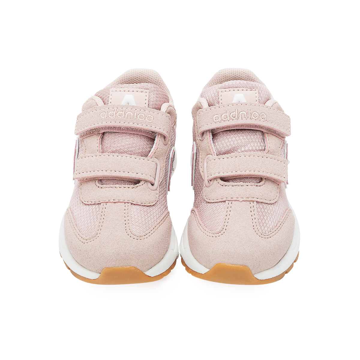 Zapatillas Addnice Los Angeles Flow Velcro Bebe Rosa