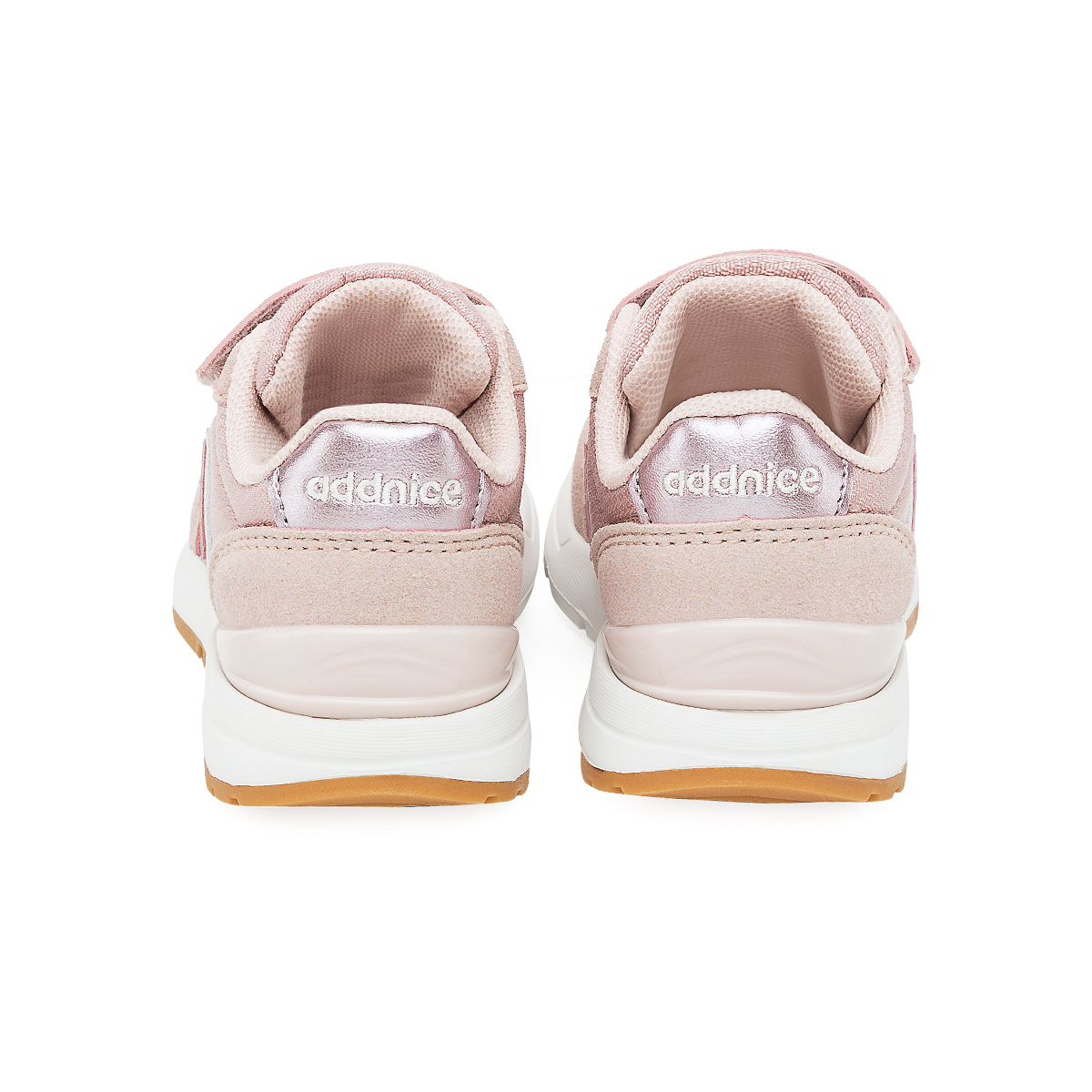 Zapatillas Addnice Los Angeles Flow Velcro Bebe Rosa