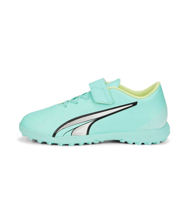 Zapatillas de fútbol sala Puma Ultra Play Tt V Niño Electric Peppermint