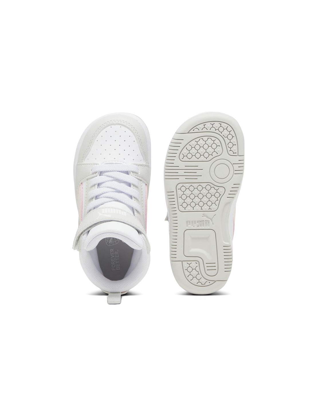 Zapatillas de Puma Rebound V6 Mid Infantil Blanco