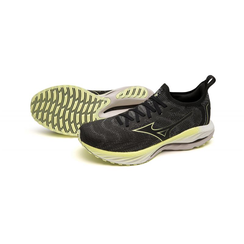 Zapatillas de running para hombre Mizuno Wave Neo Wind (Undyed Black/Luminous)