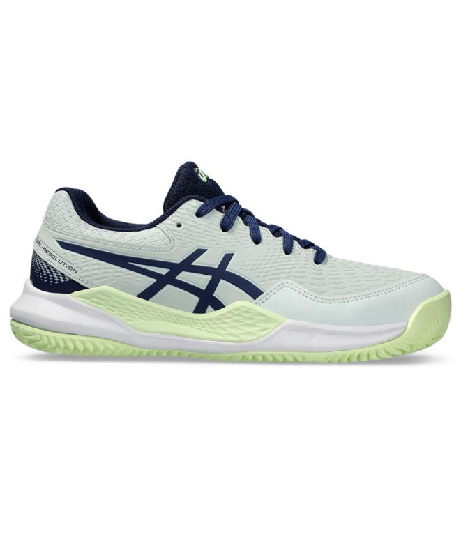 Zapatillas de Tenis ASICS Gel-Resolution 9 Gs Clay Infantil Menta/Azul