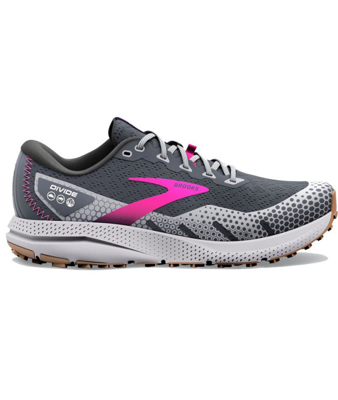 Zapatillas de Trail Brooks Divide 3 Gris Mujer