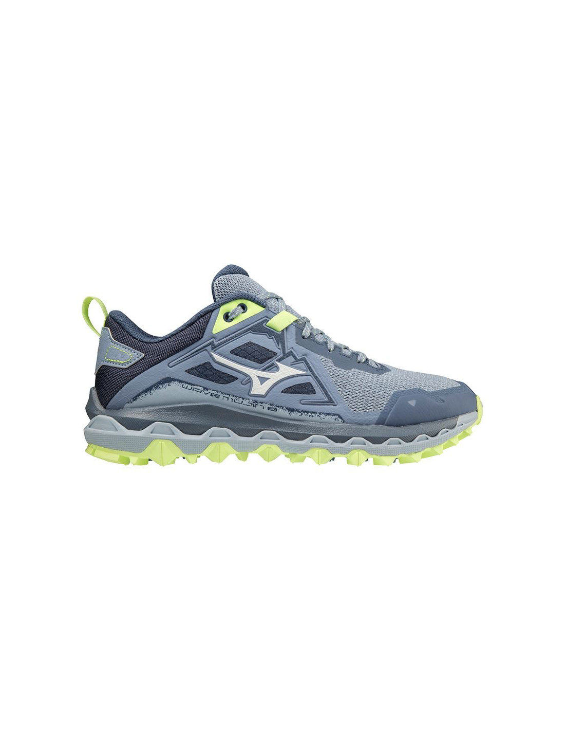 Zapatillas de Trail Mizuno Wave Mujin 8 Mujer Troposphere/Blanco/Neolime