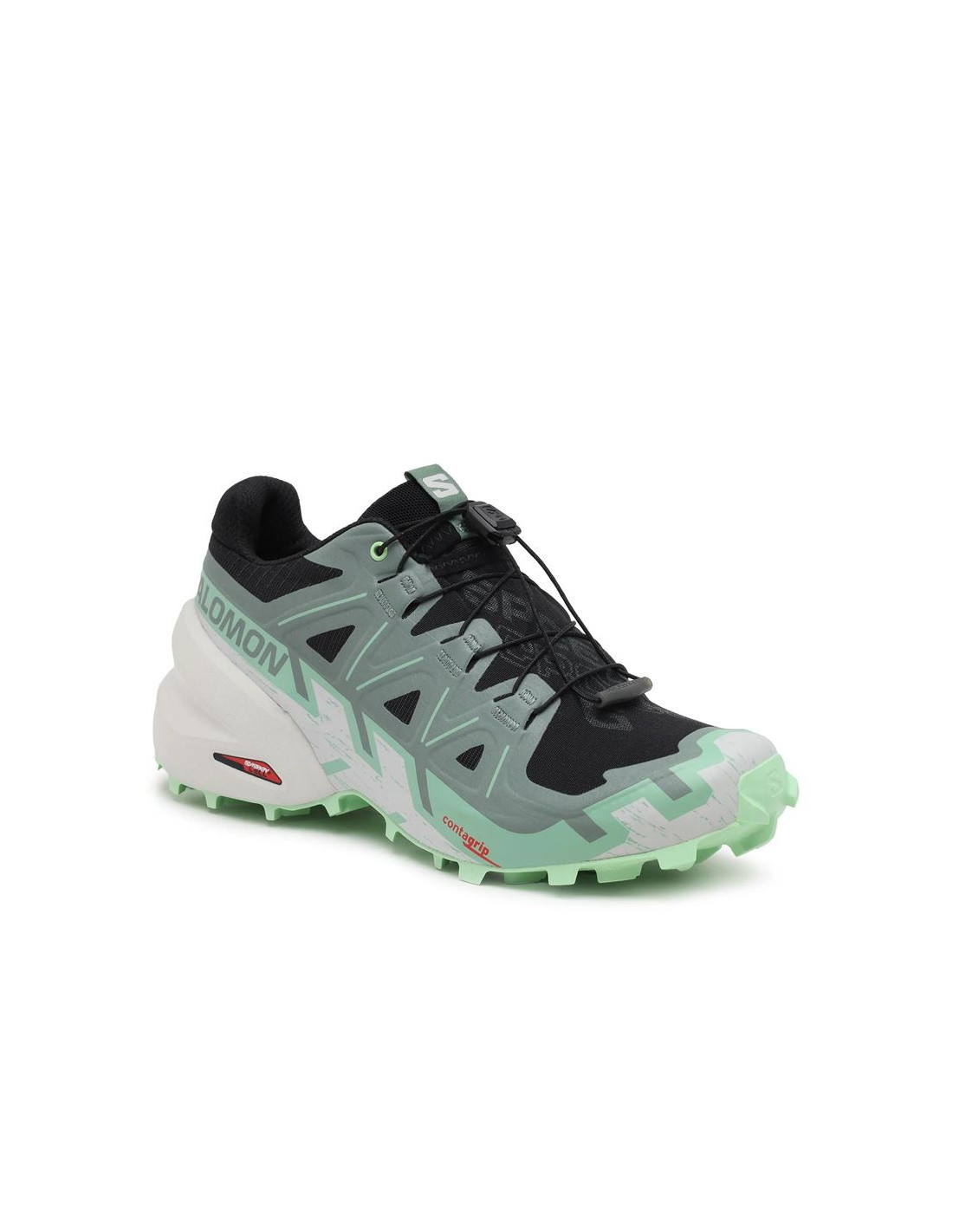 Zapatillas de Trail Salomon Speedcross 6 Black / Laurel Wreath / Green Ash Mujer