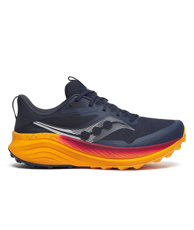 Zapatillas de Trail Saucony Aura Tr Gtx Hombre Azul Naranja