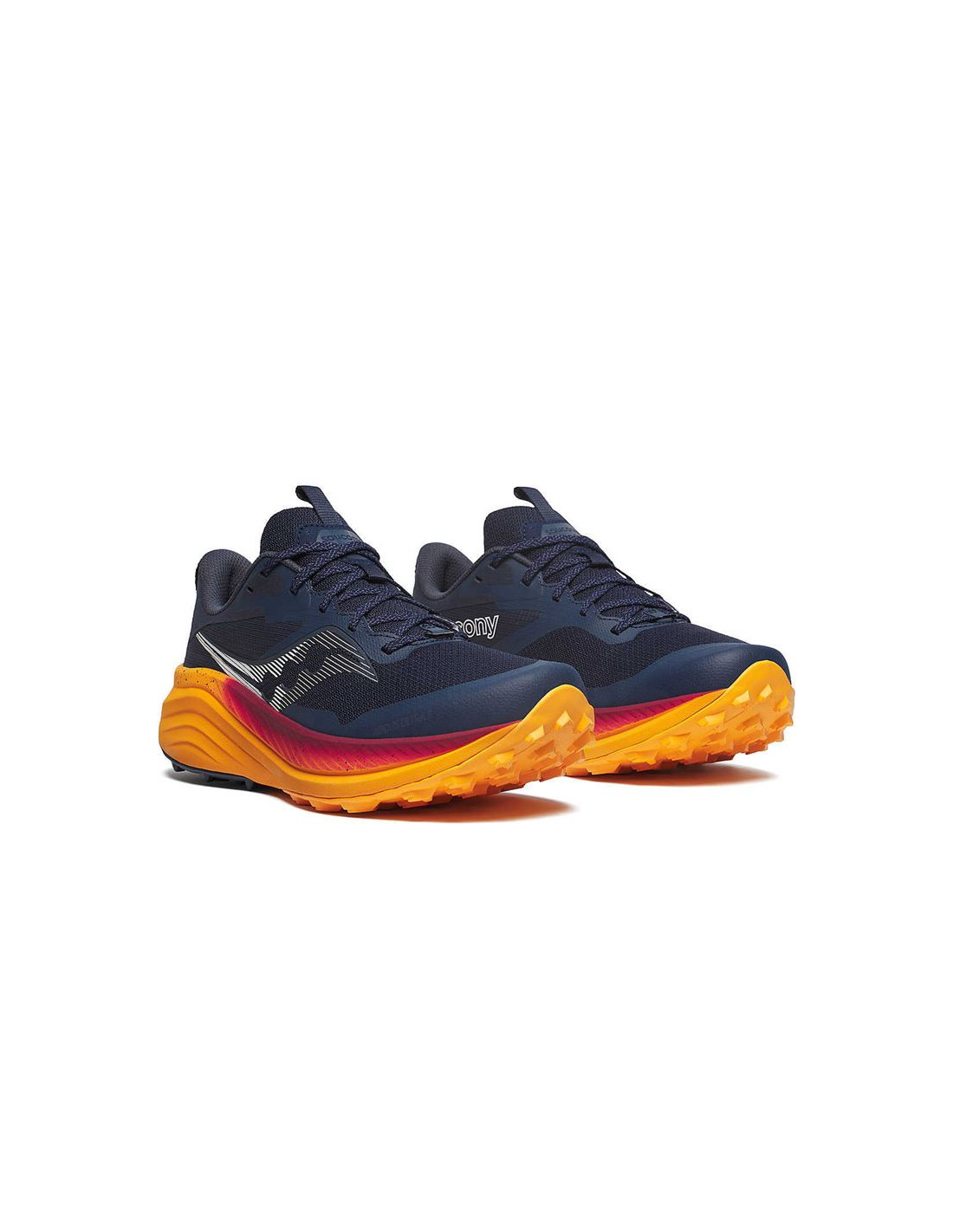 Zapatillas de Trail Saucony Aura Tr Gtx Hombre Azul Naranja