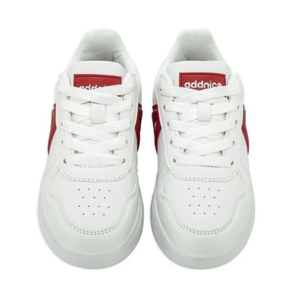 Zapatillas Urbanas Niños Addnice San Diego Max - Blanco/Rojo