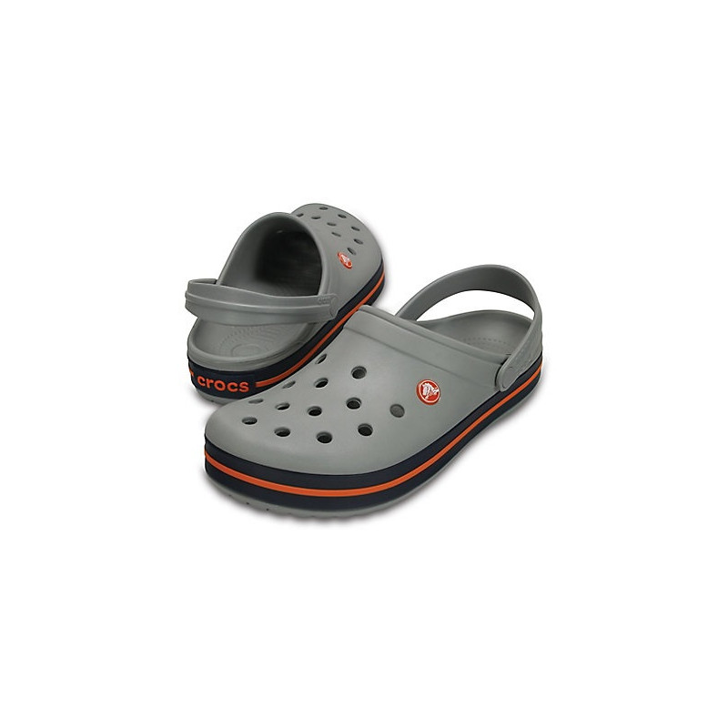 Zueco Crocs Crocband™ (Gris claro/marino)